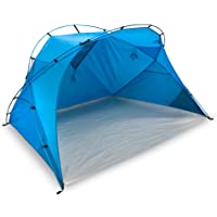 Los mejores  - outdoorer carpa de playa XXL Santorin Alu Air- protección contra el sol UV 80- azul- grande- con ventana para la…